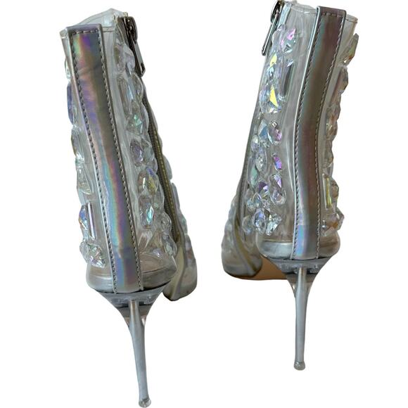 Steve Madden Boots Instinct Clear Rhinestone Ankle Boot Women's Size 5.5 - Picture 8 of 11